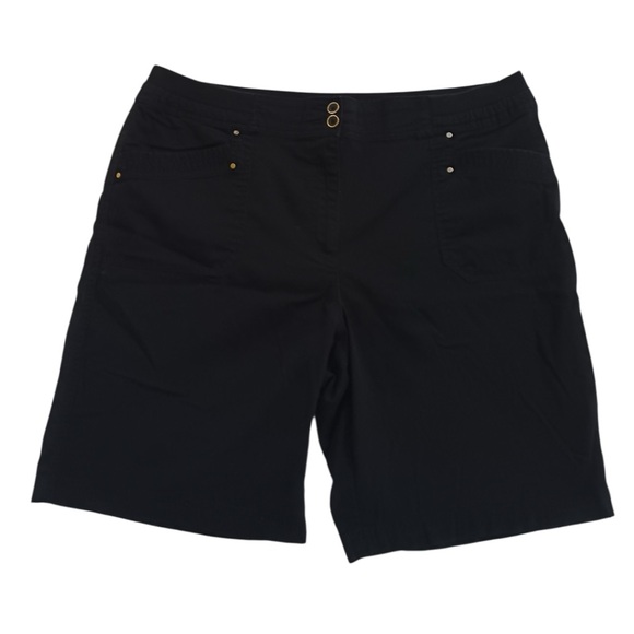 Karen Scott Pants - Karen Scott Women's Navy Blue Bermuda Shorts Size 16